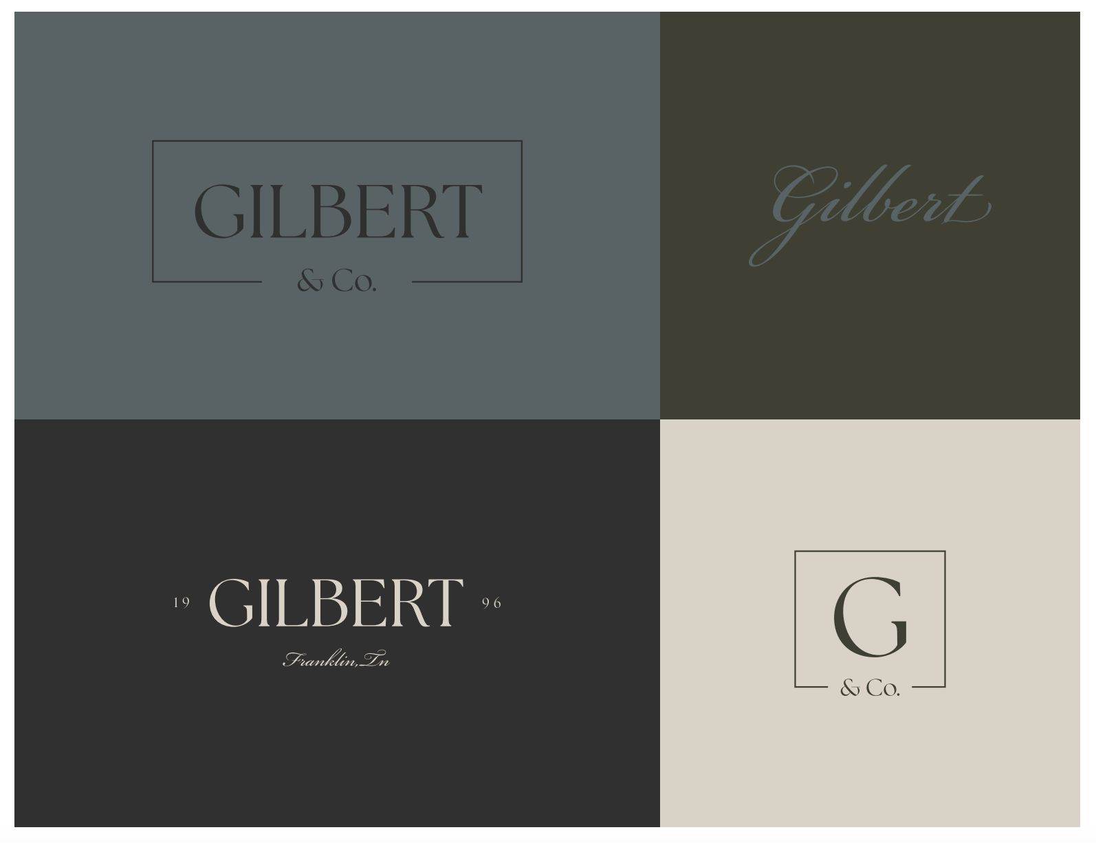 Gilbert & Co. logo variations